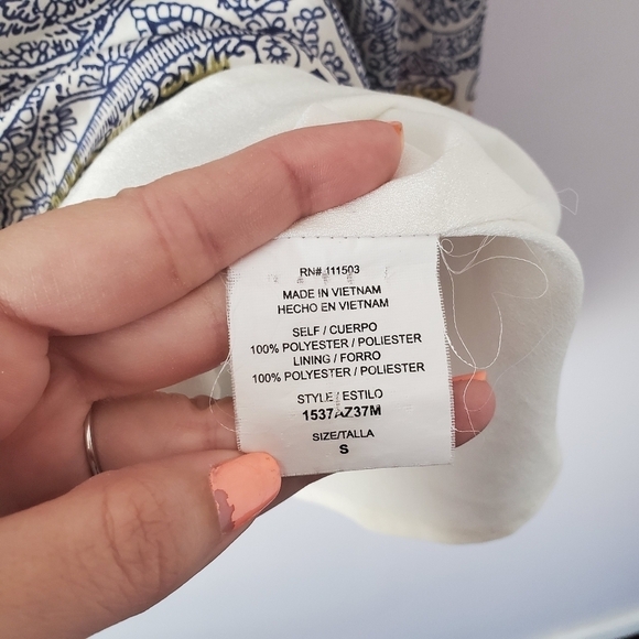 Luxology Dress Small Cinched Waist Paisley - Picture 6 of 14